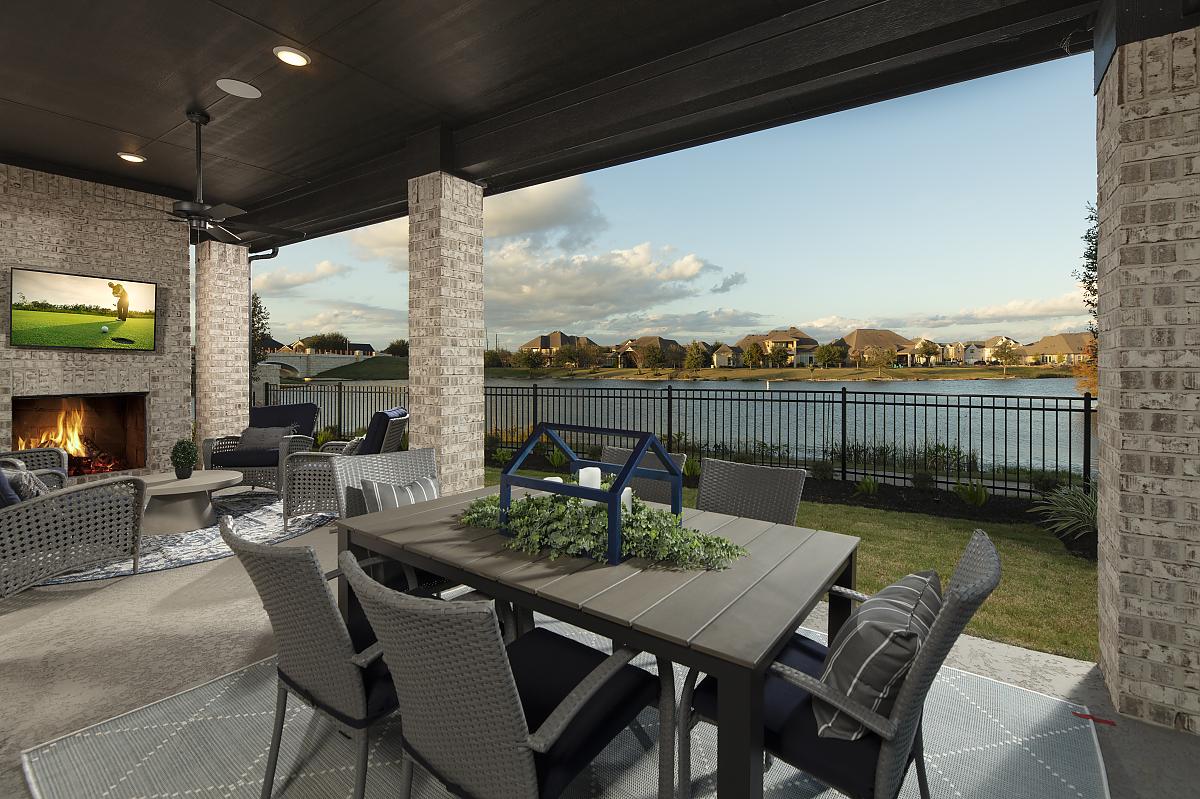 Caldwell Homes Model Home Covered Patio Lakeside View