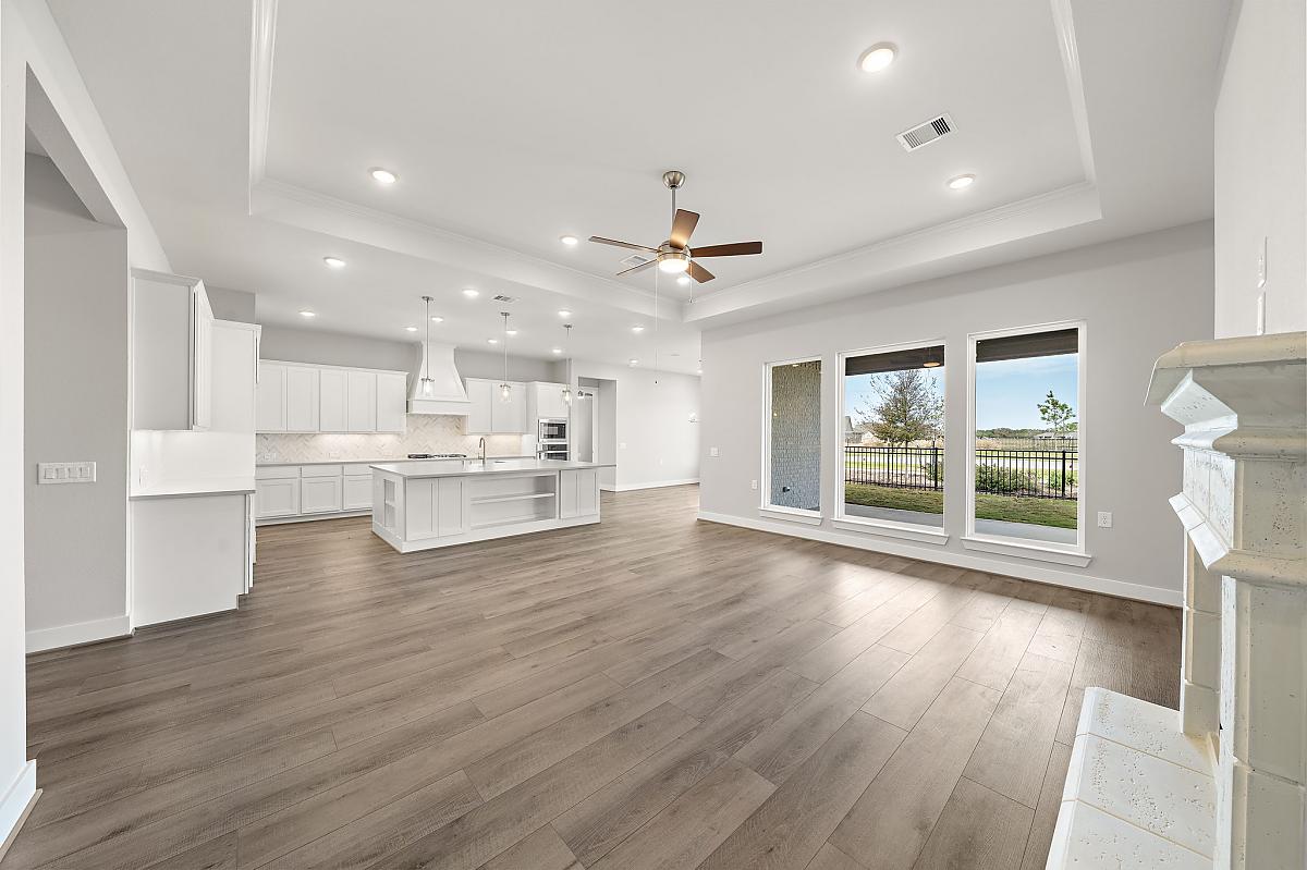 Caldwell Homes Model Home Large Living Area Empty
